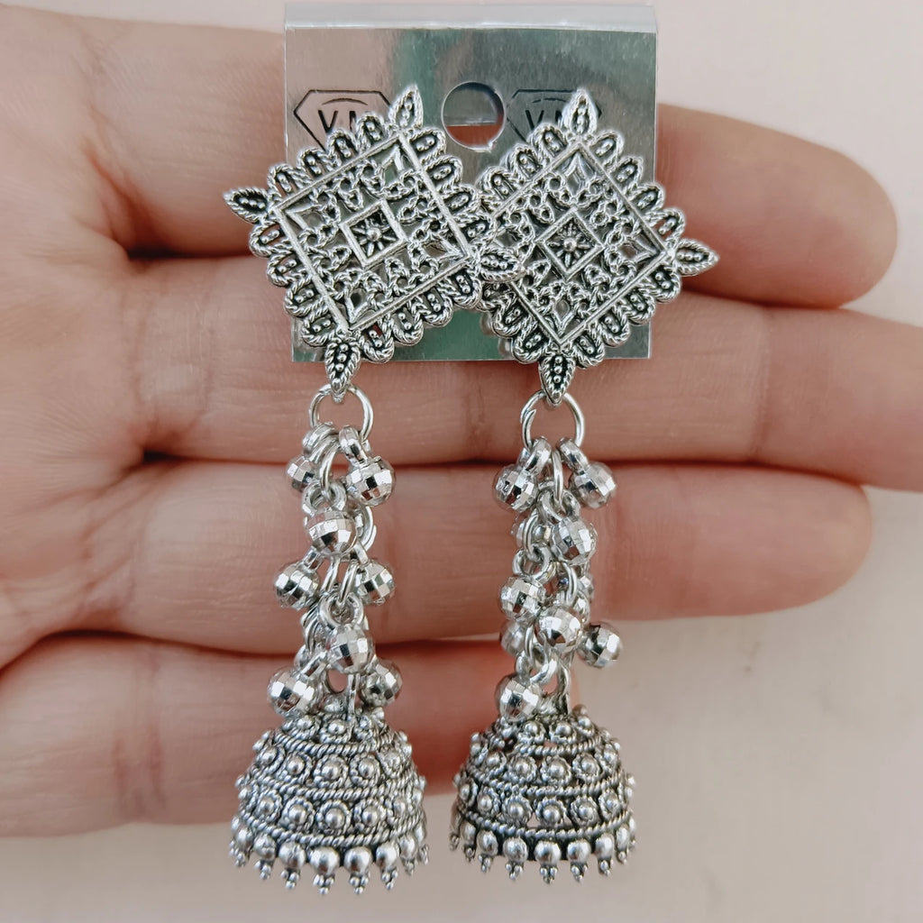Ubricoon special Combo of 6 Jhumka Earrings for Women Silver Jumki Combo Set Peacock Jumki_D Pearl Alloy Jhumki Earring, Earring Set