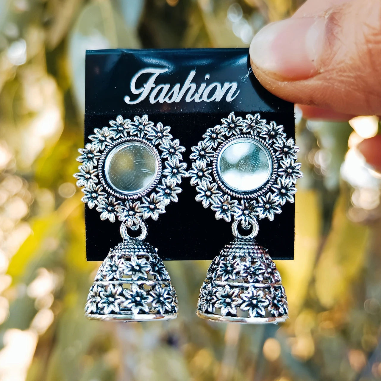 Ubricoon Oxidized Silver Jhumka Earrings Combo Set for Women (8 Pairs) Cubic Zirconia Alloy Chandbali Earring, Drops & Danglers, Jhumki Earring, Stud Earring