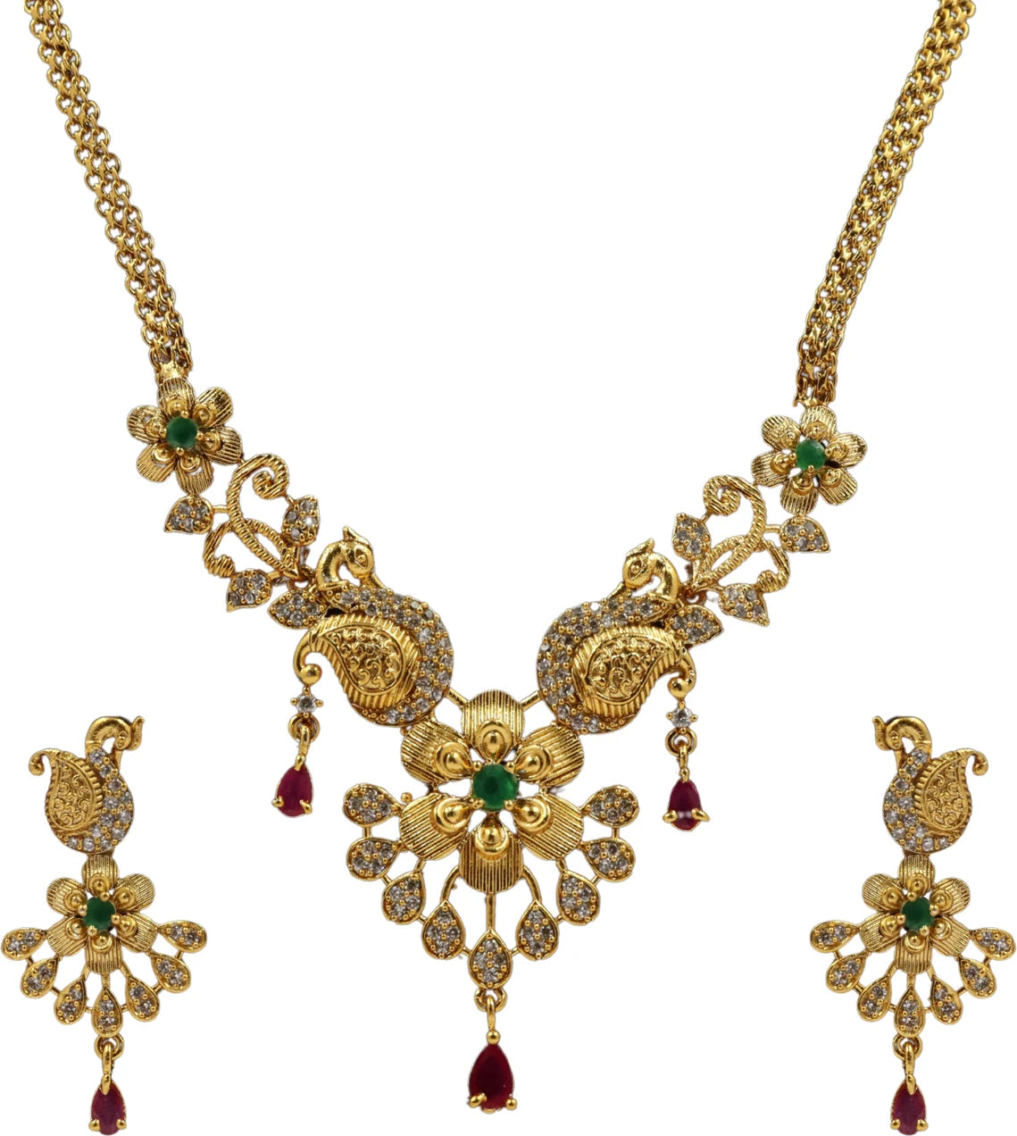 Ubricoon Brass Gold Jewel Set (Pack of 1)