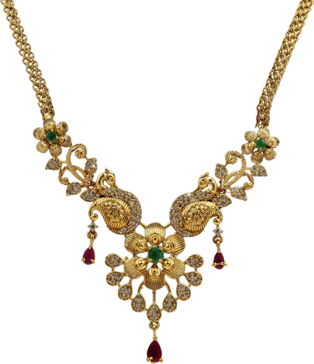 Ubricoon Brass Gold Jewel Set (Pack of 1)