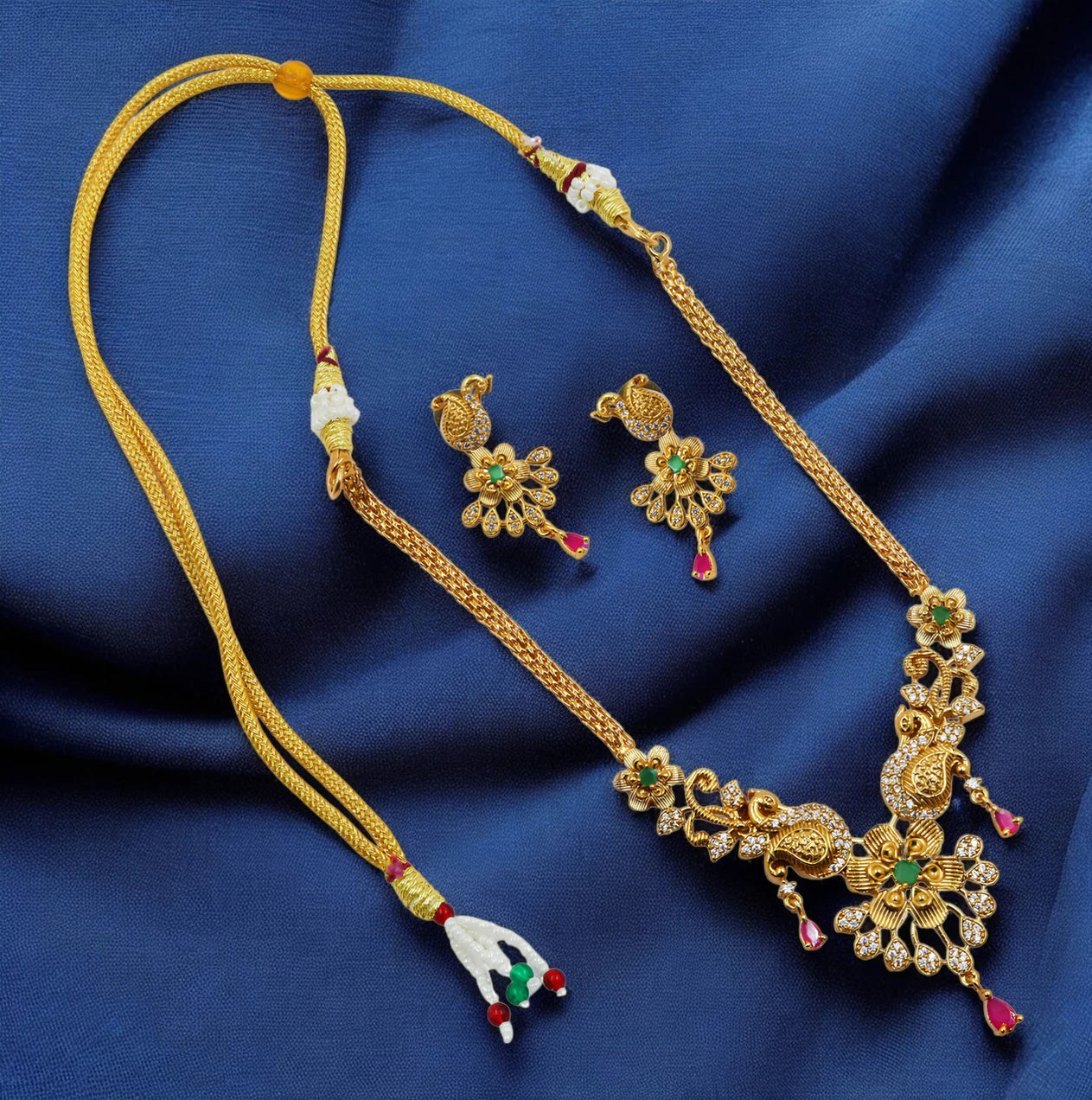 Ubricoon Brass Gold Jewel Set (Pack of 1)